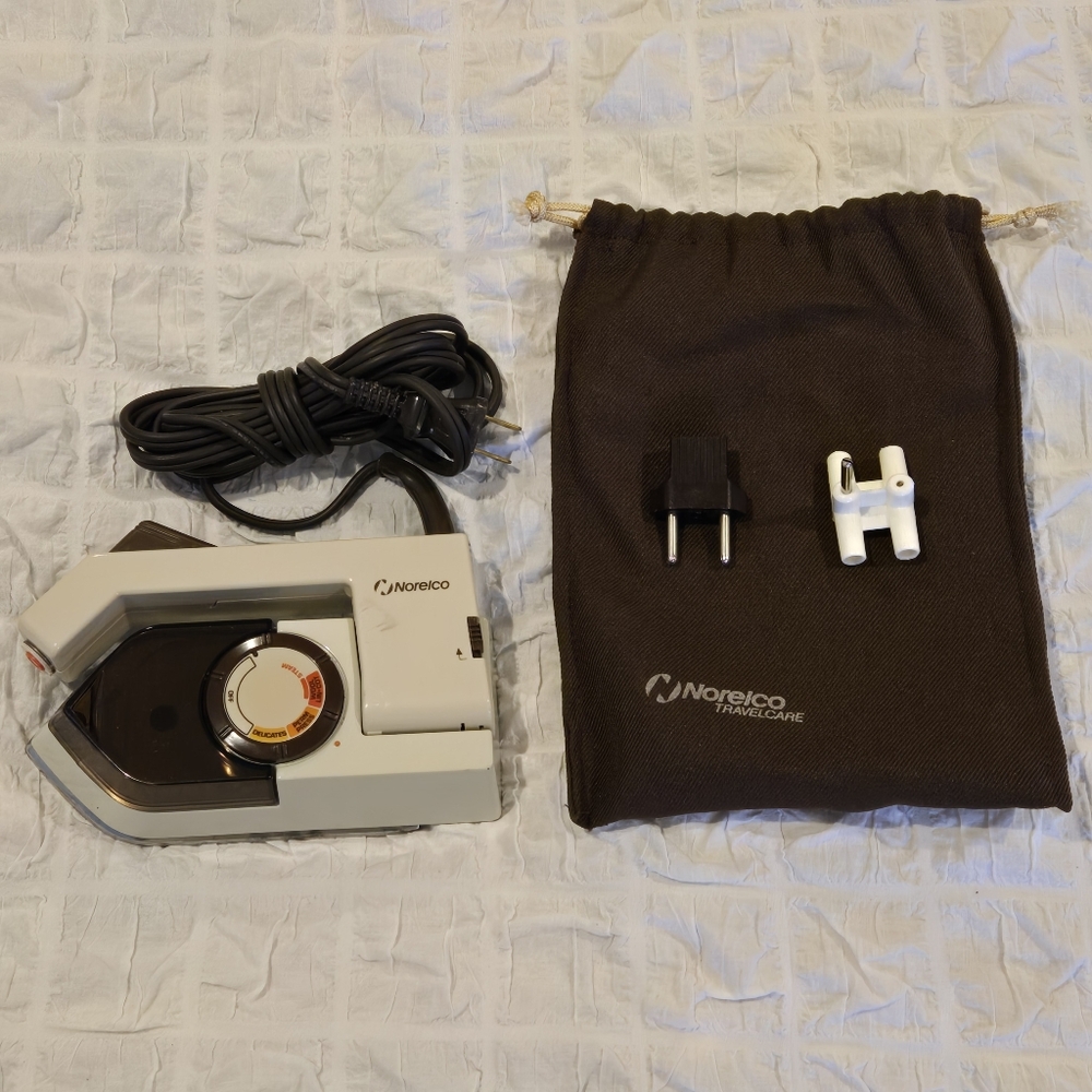 Vintage Norelco TravelCare Folding Travel Iron – Dual Voltage 120/240V